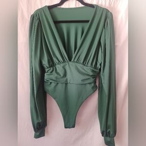 Emerald Green Long Sleeve Bodysuit
